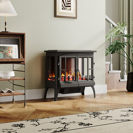 1000W/2000W Freestanding Electric Fireplace Heater