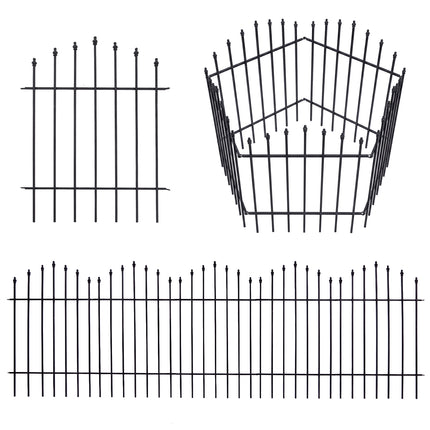 5Pcs Metal Garden Fences