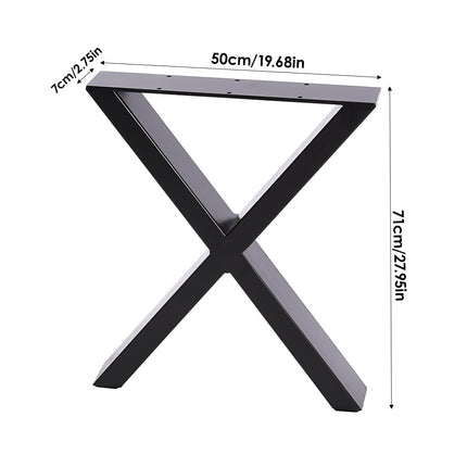 Industrial Metal X-Shaped Legs for Tables Desks for DIY Set of 2