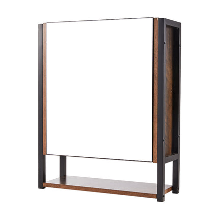 Wall-Mounted 3-Layer Mirror Cabinet with Metal Frame