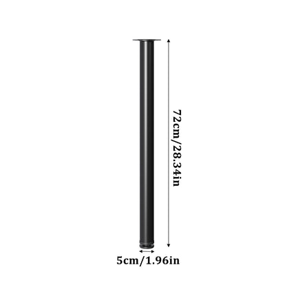Set of 4 Round Metal Table Legs