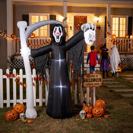 9FT Halloween Inflatable Ghost Decoration with LED Lights