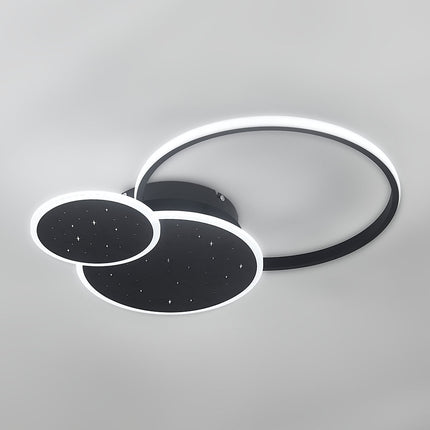 LED 3 Round Ceiling Light in White Light 56x42x10