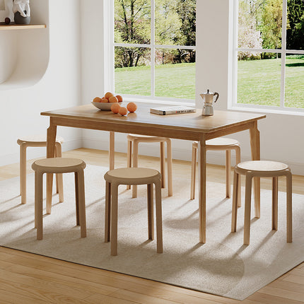 6Pcs Plastic Backless Stacking Stool Dining Chair