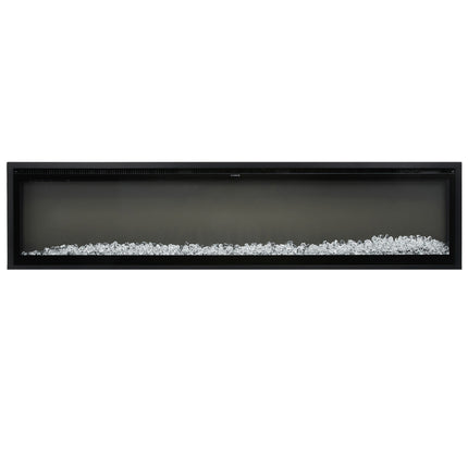 73 Inch Wall-mounted/ Freestanding Electric Fireplace with Remote Control, 1-8h Adjustable Timer