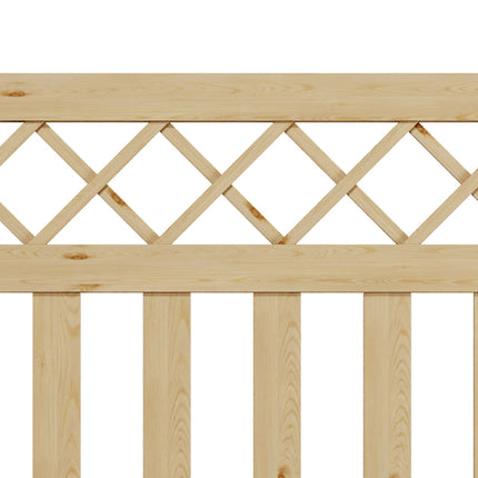 4x3ft Outdoor Cross Top Wooden Garden Gate Pedestrian Fence Yard Door
