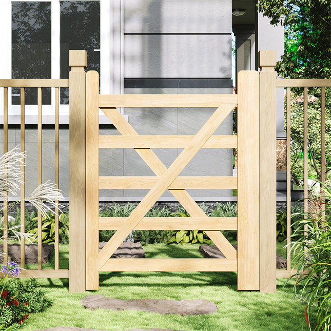 Wooden Garden Gate with Door Latch 90cm x 120cm