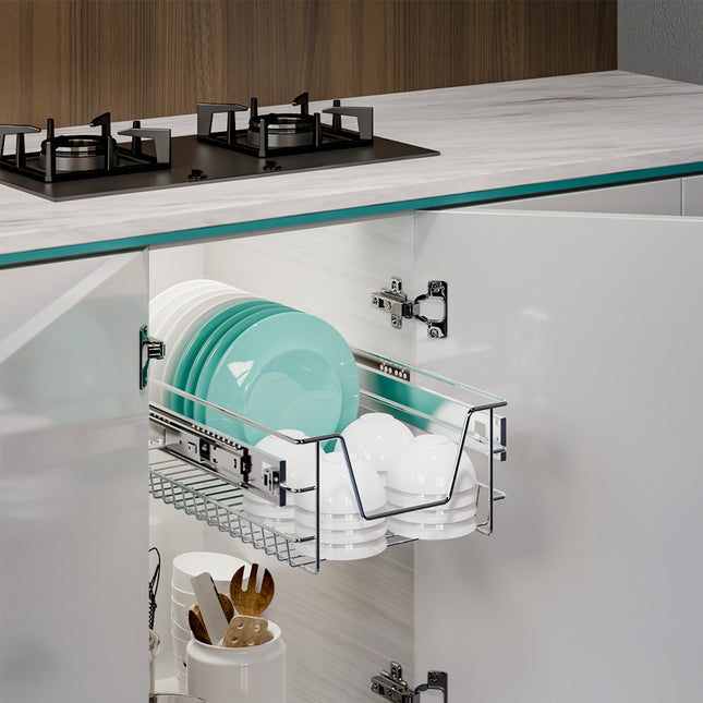 Drawer Larder Organizer Kitchen Cabinet Larder Pull Out Wire Basket