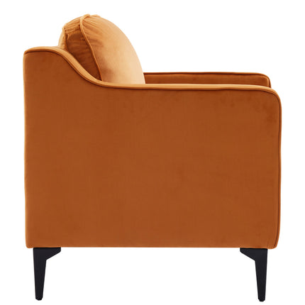 Fleece Upholstery Single Sofa Armchair Orange