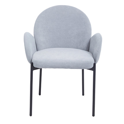 2Pcs Upholstered Dining Chairs with Armrest