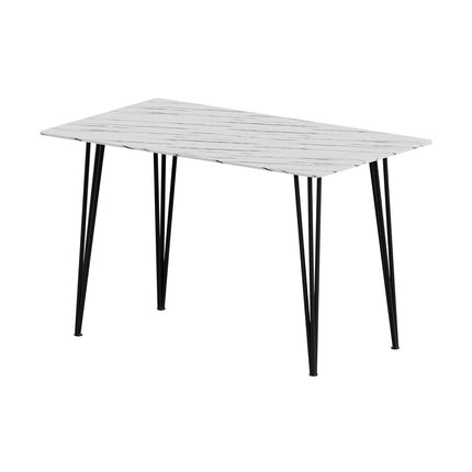 Modern Dining Table with MDF Tabletop & Metal Legs