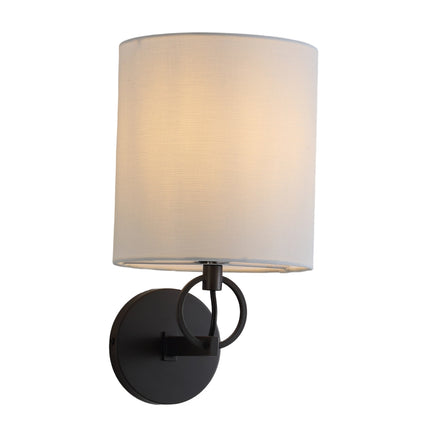 Metal Wall Light with Fabric Lampshade