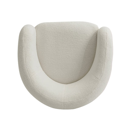 Teddy Fleece Upholstered Swivel Accent Chair