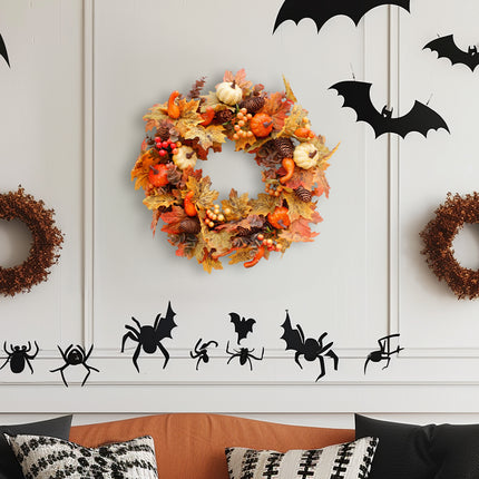 Artificial Wreath for Halloween Thanksgiving Decor