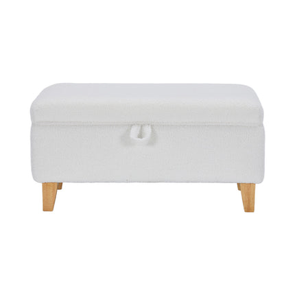 Teddy Fleece Upholstered Storage Ottoman