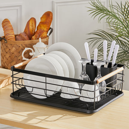 Black/ White Iron Dish Drainer Rack
