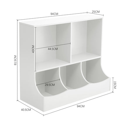 2-Tier Open Style Toys Books Storage Cabinet Organiser