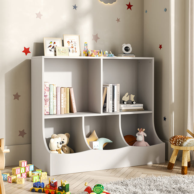 2-Tier Open Style Toys Books Storage Cabinet Organiser