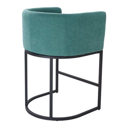 Set of 2 Low Back Upholstered Bar Stools