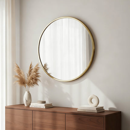 60CM Gold Round Wall Mirror