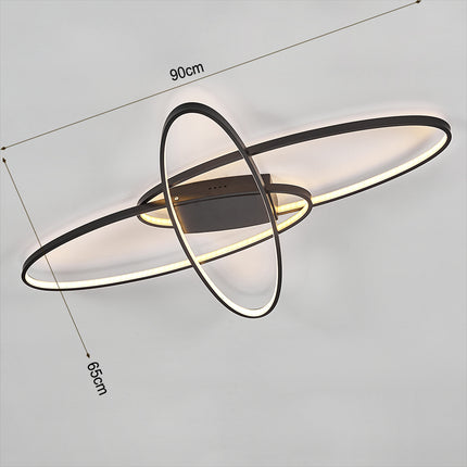 90CM Oval LED Chandelier Ceiling Light  Dimmable