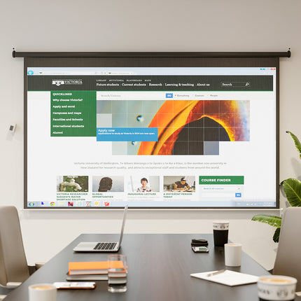 16:9 Electric Motorized Projector Screen with Remote 100"/120" Black