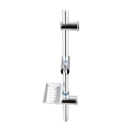 Shower Riser Rail Slider Bar with Soap Tray