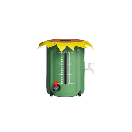 50L Collapsible Rain Barrel with Spigot & Overflow