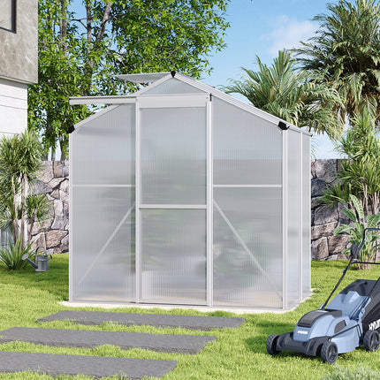 Aluminium Hobby Greenhouse with Window Opening