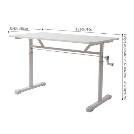 Manual Height-Adjustable Office Desk