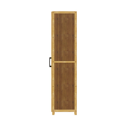 4-Tier Narrow Bookcase Storage Cabinet with Acrylic Door