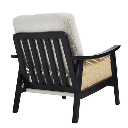 Modern Teddy Fleece Upholstered Accent Armchair