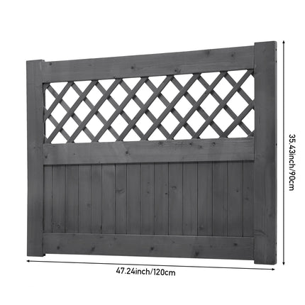 Grey Rhombus Garden Wood Fence Gate