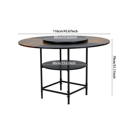 Round Dining Table with Lazy Susan