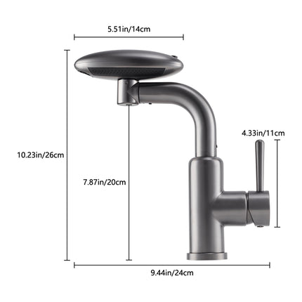 G1/2 Pull-out Sprayer Retractable Kitchen Faucet with 4 Modes
