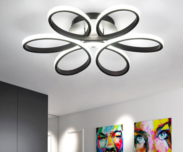 Modern Acrylic Petal LED Chandelier Ceiling Light 74CM Cool White