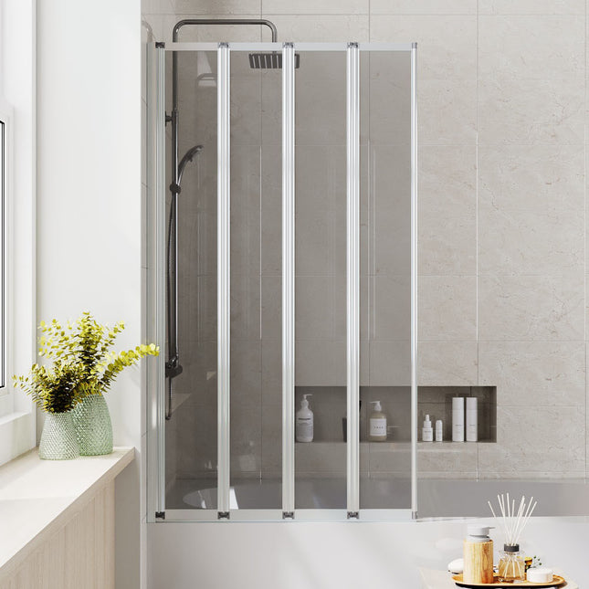 Bath Shower Screen with 4 Folding Panels