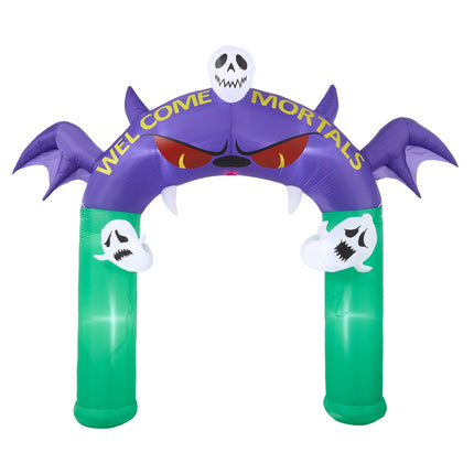 8.2FT Halloween Inflatable Devil Archway Decoration with Built-in Lights