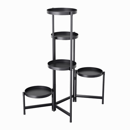 Modern 5-Tier Foldable Metal Plant Stand