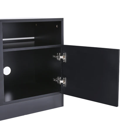 Black Recessed 36 inch Electric Fireplace 3 Flame Colours with TV Stand