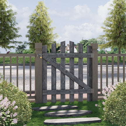 76x90cm Outdoor Wooden Garden Gate Fence Door