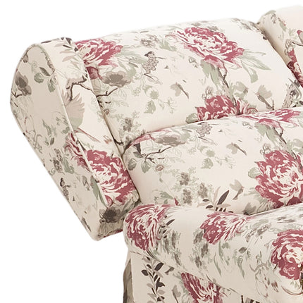 Fabric Upholstered Sofa Pushback Reclining Chair Armchair