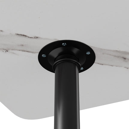 C Shaped Side Table with Wheels
