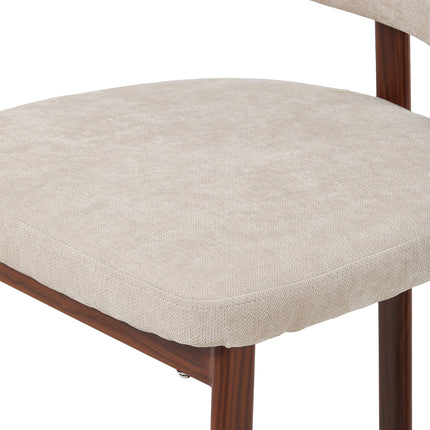 Set of 2 Chenille Upholstered Bar Stools