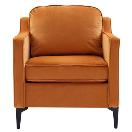 Fleece Upholstery Single Sofa Armchair Orange