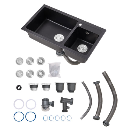 Modern Quartz Resin Composite Kitchen Sink with Waste Kit
