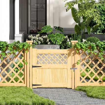 Diyspace Rhombus Garden Wood Fence Gate