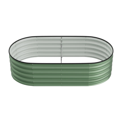Oval-Shaped Galvanised Steel Raised Garden Bed