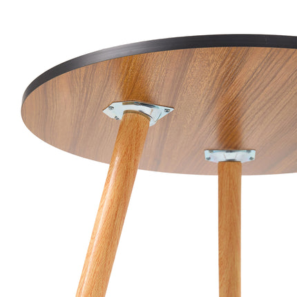 Double-Tier Round Wooden Side Table