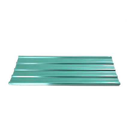 Set of 12 Steel Corrugated Panels Dark Green 45x115cm